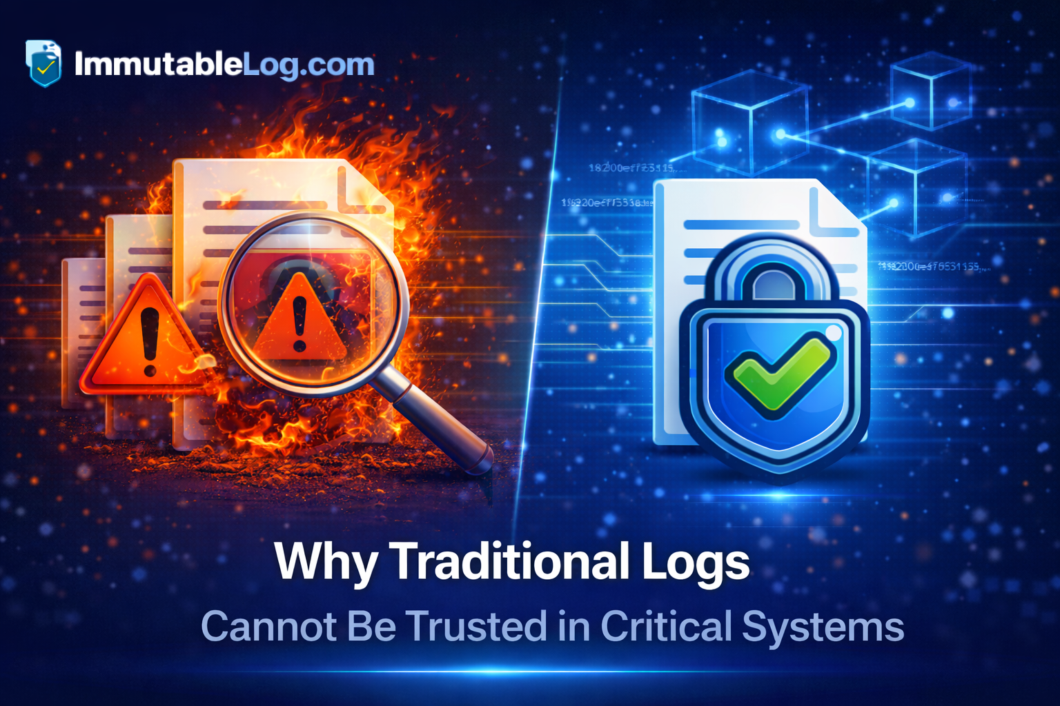 Immutable Log Analytics Why Traditional Logs Cannot Be Trusted in Critical Systems — ImmutableLog